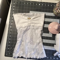 Sweet Floral Lace Backless Tube Top - Thumbnail 2