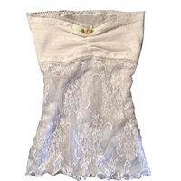 Sweet Floral Lace Backless Tube Top - Thumbnail 4