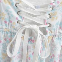 Floral Print Lace Trim Sling Dress - Thumbnail 7