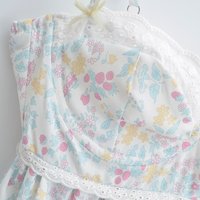 Floral Print Lace Trim Sling Dress - Thumbnail 8