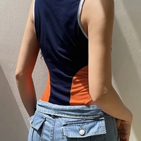 Patchwork Bodycon Tank Top - Thumbnail 6