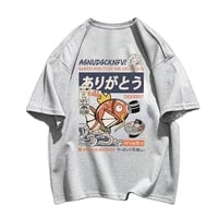 Japanese Fish Print Short Sleeve T-shirt  - Thumbnail 4