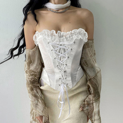 White Bustier Corset Top