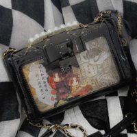 Original Lovely Love Rhombus One Shoulder Diagonal Flip Bow Knot Pain Bag - Thumbnail 9