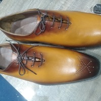 Latest Men's Two Tone Brogue Style Shoes, Leather Lace Up Formal Shoes - Thumbnail 1