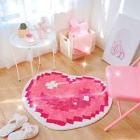 E Girl Pixel Art Heart Cute Modern Soft Mat Rugs Carpets Bedroom Decor - Thumbnail 1