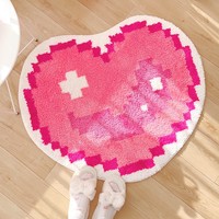 E Girl Pixel Art Heart Cute Modern Soft Mat Rugs Carpets Bedroom Decor - Thumbnail 2