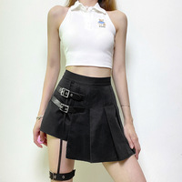 Black Pleater Garter Skirt - Thumbnail 3