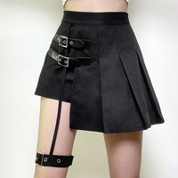 Black Pleater Garter Skirt - Thumbnail 1