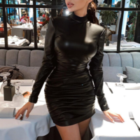 Women'S Fashion Sexy Slim Long Sleeve Dress - Thumbnail 3