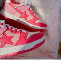 Harajuku Pink Star Casual Shoes - Thumbnail 5