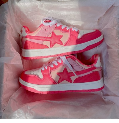 Harajuku Pink Star Casual Shoes