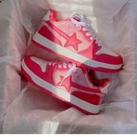 Harajuku Pink Star Casual Shoes - Thumbnail 3