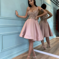 Tea Length Homecoming Dresses Straps - Thumbnail 2