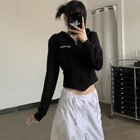 Hollywood Rhinestone Hoodie Sweater Coat - Thumbnail 3