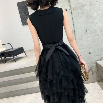 Black v neck short prom dress, evening dress,1529