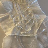 Spaghetti Strap Lace Corset Top - Thumbnail 8