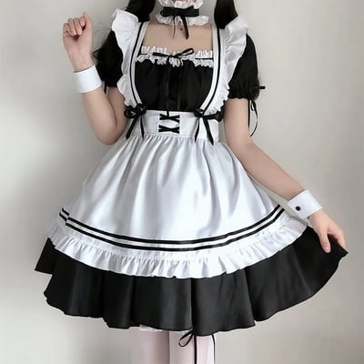 Japanese maid dress costume set - Thumbnail 4