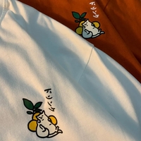 Japanese Cat Juice Box Print Short Sleeve T-shirt  - Thumbnail 1