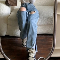 Heart Cut Out Flare Jeans  - Thumbnail 4