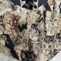 Cat Embroidery Lace Up Corset Top - Thumbnail 5