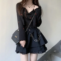 2PCS Floral Print Knit Camisole + Cardigan  - Thumbnail 7
