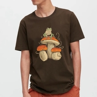 Mushroom Frog Print Short Sleeve T-shirt  - Thumbnail 3
