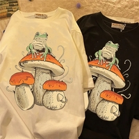 Mushroom Frog Print Short Sleeve T-shirt  - Thumbnail 5