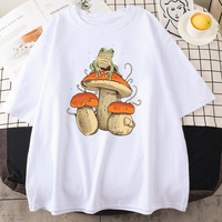Mushroom Frog Print Short Sleeve T-shirt  - Thumbnail 7
