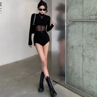 Black See Through Long Sleeve Shirt  - Thumbnail 4