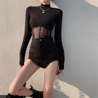 Black See Through Long Sleeve Shirt  - Thumbnail 6