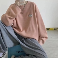 Girl Embroidery Waffle Sweater  - Thumbnail 4