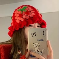 Cherry Knit Hat - Thumbnail 1