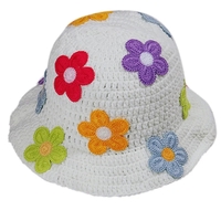 Flower Knit Bucket Hat - Thumbnail 1
