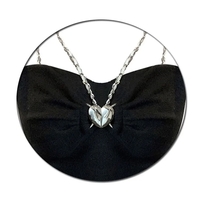 Black Heart Chain Strap Crop Top - Thumbnail 7