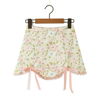 Floral Print Lace Up Corset Top + Mini Skirt  - Thumbnail 5