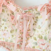 Floral Print Lace Up Corset Top + Mini Skirt  - Thumbnail 8