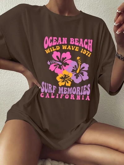 Hawaii Hibiscus Flower Short Sleeve T-shirt 