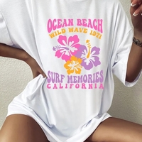 Hawaii Hibiscus Flower Short Sleeve T-shirt  - Thumbnail 1