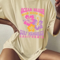 Hawaii Hibiscus Flower Short Sleeve T-shirt  - Thumbnail 2