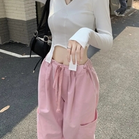 Pink Oversized Baggy Cargo Pants  - Thumbnail 2