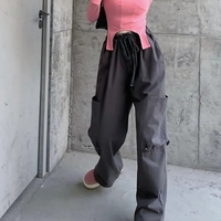 Pink Oversized Baggy Cargo Pants  - Thumbnail 6