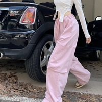 Pink Oversized Baggy Cargo Pants  - Thumbnail 3