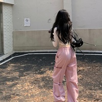 Pink Oversized Baggy Cargo Pants  - Thumbnail 4