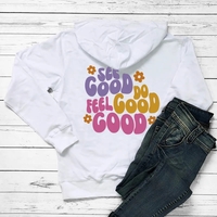 Positivity Flower Print Hoodie  - Thumbnail 1