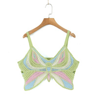 Butterfly Knit Crochet Top - Thumbnail 8