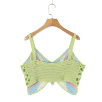 Butterfly Knit Crochet Top - Thumbnail 9