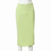 Green Bow High Waist Maxi Skirt  - Thumbnail 2