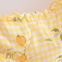Yellow Lemon Print Mini Dress - Thumbnail 5