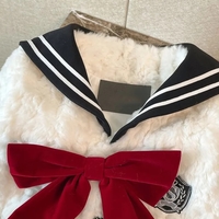 Japanese Sailor Fluffy Bow Knot Jacket - Thumbnail 1